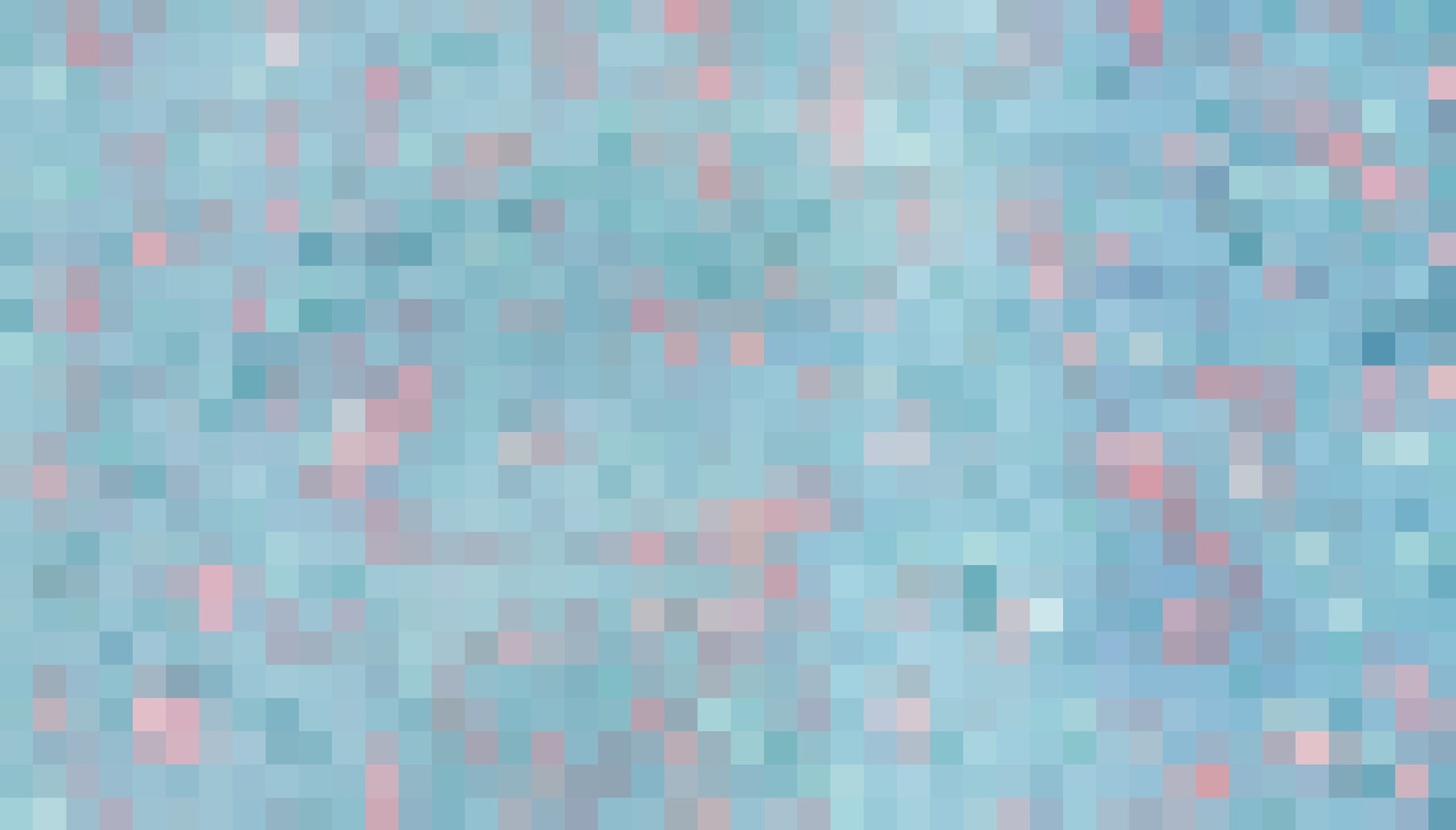 Colorful Pixels on Blue Background